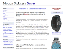 Tablet Screenshot of motion-sickness-guru.com